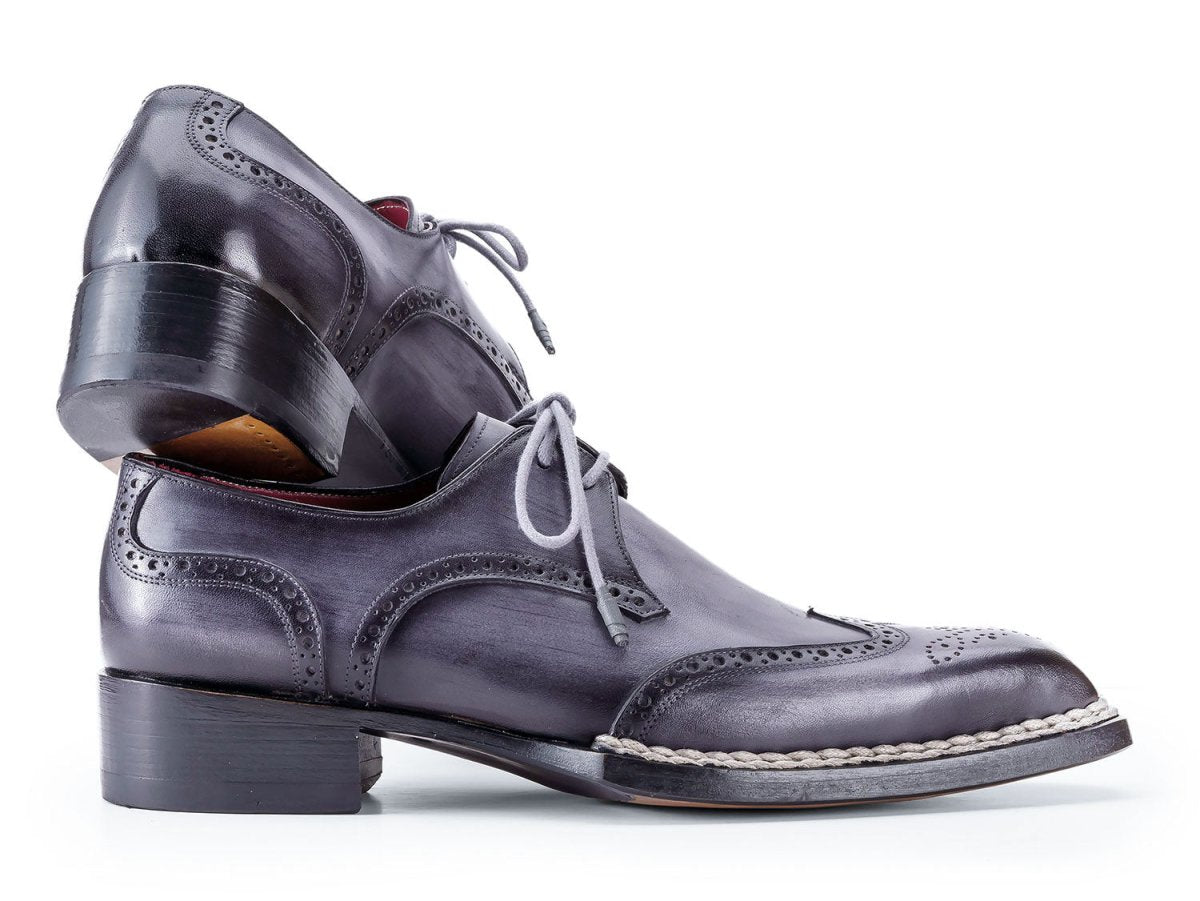 Paul Parkman Norwegian Welted Wingtip Derby Shoes Gray (Id8506 - Gry) by Paul Parkman – Don't Panic Shoes
