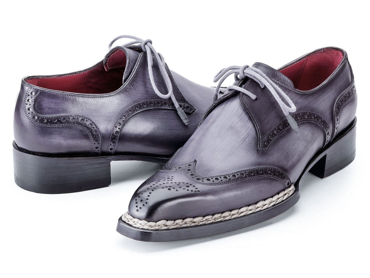Paul Parkman Norwegian Welted Wingtip Derby Shoes Gray (Id8506 - Gry) by Paul Parkman – Don't Panic Shoes