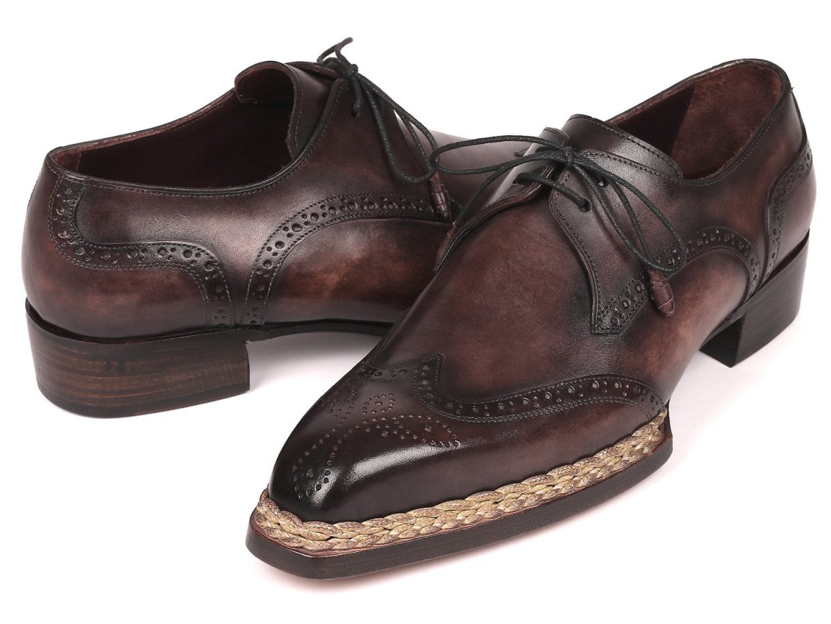 Paul Parkman Norwegian Welted WIngtip Derby Shoes in Bronze Shoes by Paul Parkman – Don't Panic Shoes