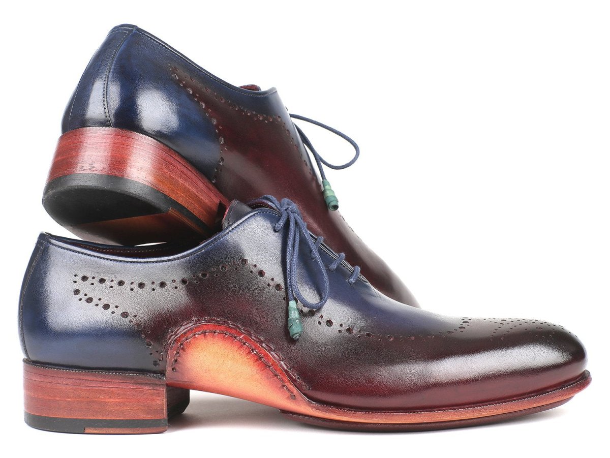 Paul Parkman Opanka Construction Blue And Bordeaux Oxfords (Id726 - Blu - Brd) by Paul Parkman – Don't Panic Shoes