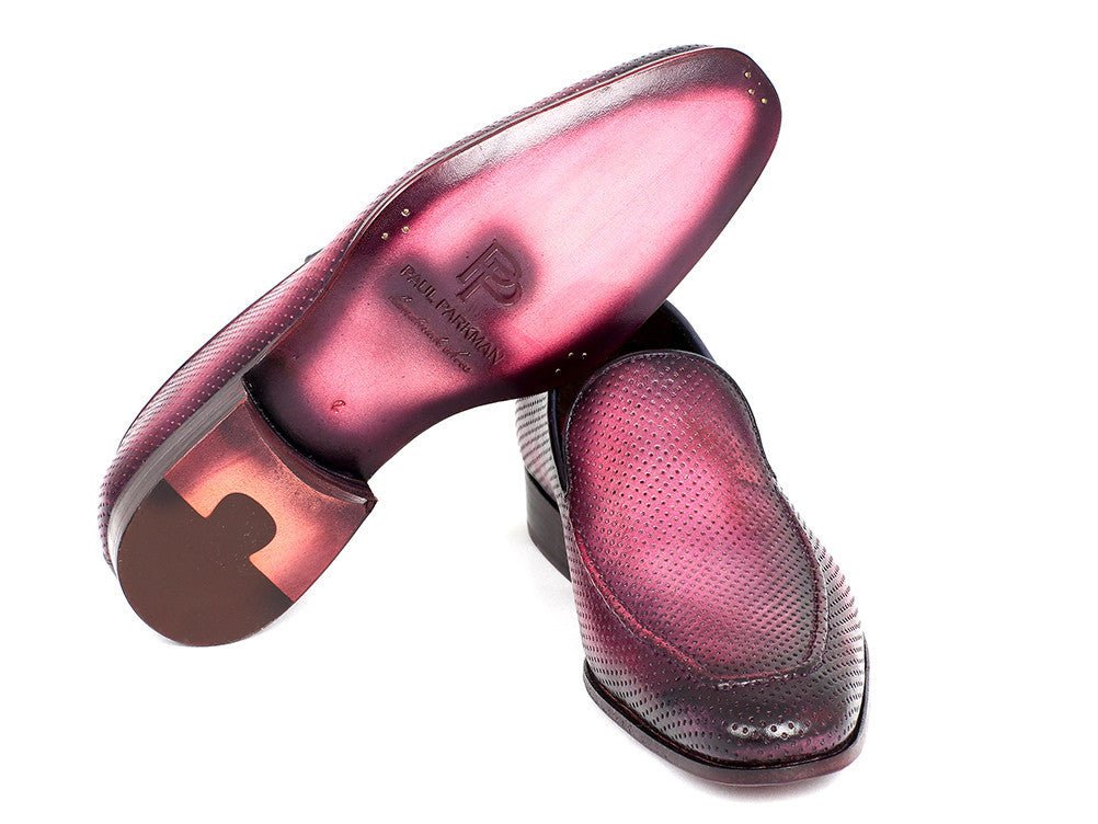 Paul Parkman Perforated Leather Loafers Purple (Id874 - Rp) by Paul Parkman – Don't Panic Shoes