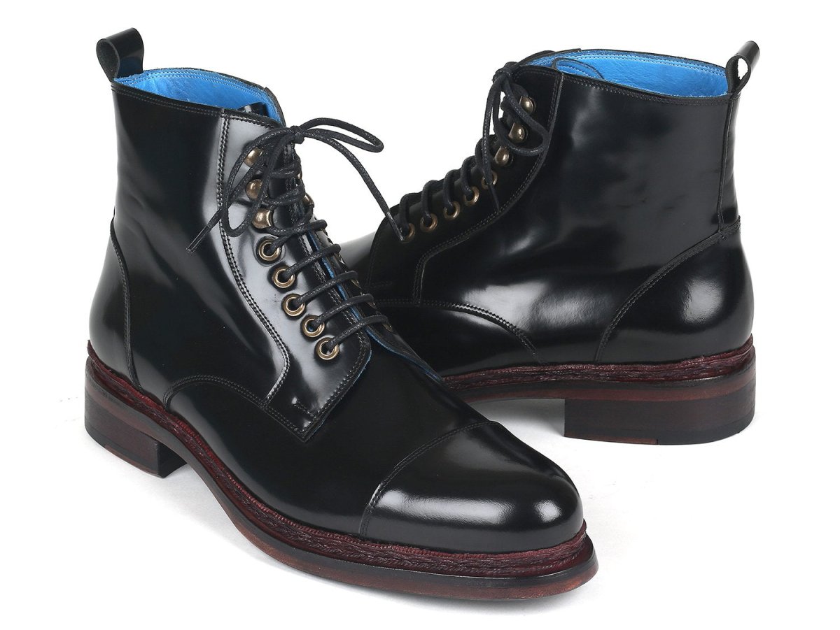 Paul Parkman Polished Leather Boots Black (Id5075 - Blk) by Paul Parkman – Don't Panic Shoes