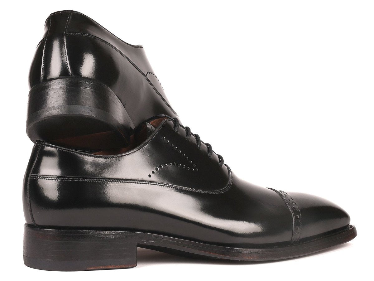 Paul Parkman Polished Leather Goodyear Welted Cap Toe Oxfords In Black Shoes by Paul Parkman – Don't Panic Shoes