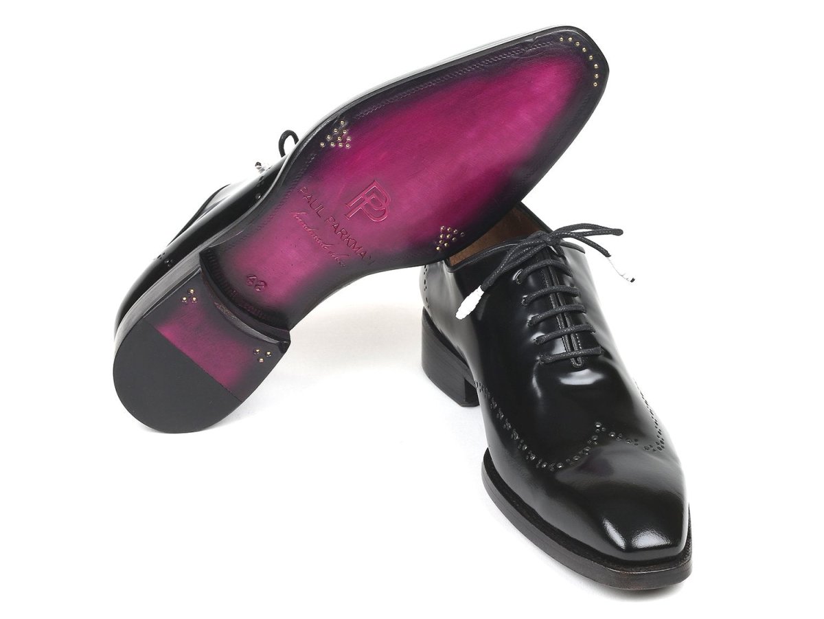 Paul Parkman Polished Leather Goodyear Welted WIngtip Oxfords in Black Shoes by Paul Parkman – Don't Panic Shoes
