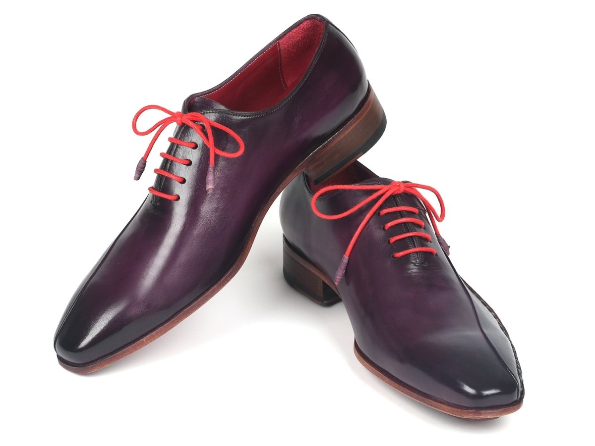 Paul Parkman Purple Leather Oxfords Side Hand - Sewn (Id018 - Prp) by Paul Parkman – Don't Panic Shoes