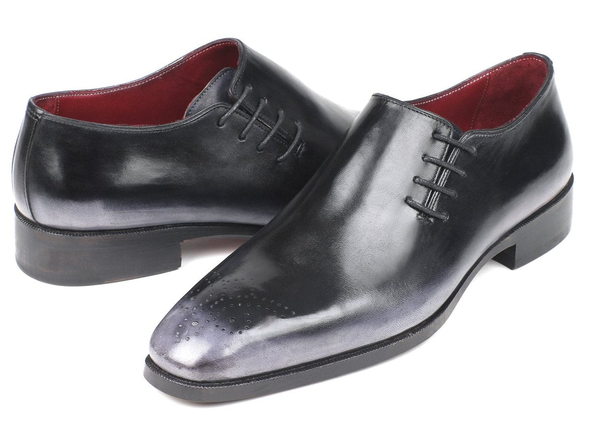 Paul Parkman Side Lace Oxfords Gray Burnished (Id857f25) by Paul Parkman – Don't Panic Shoes