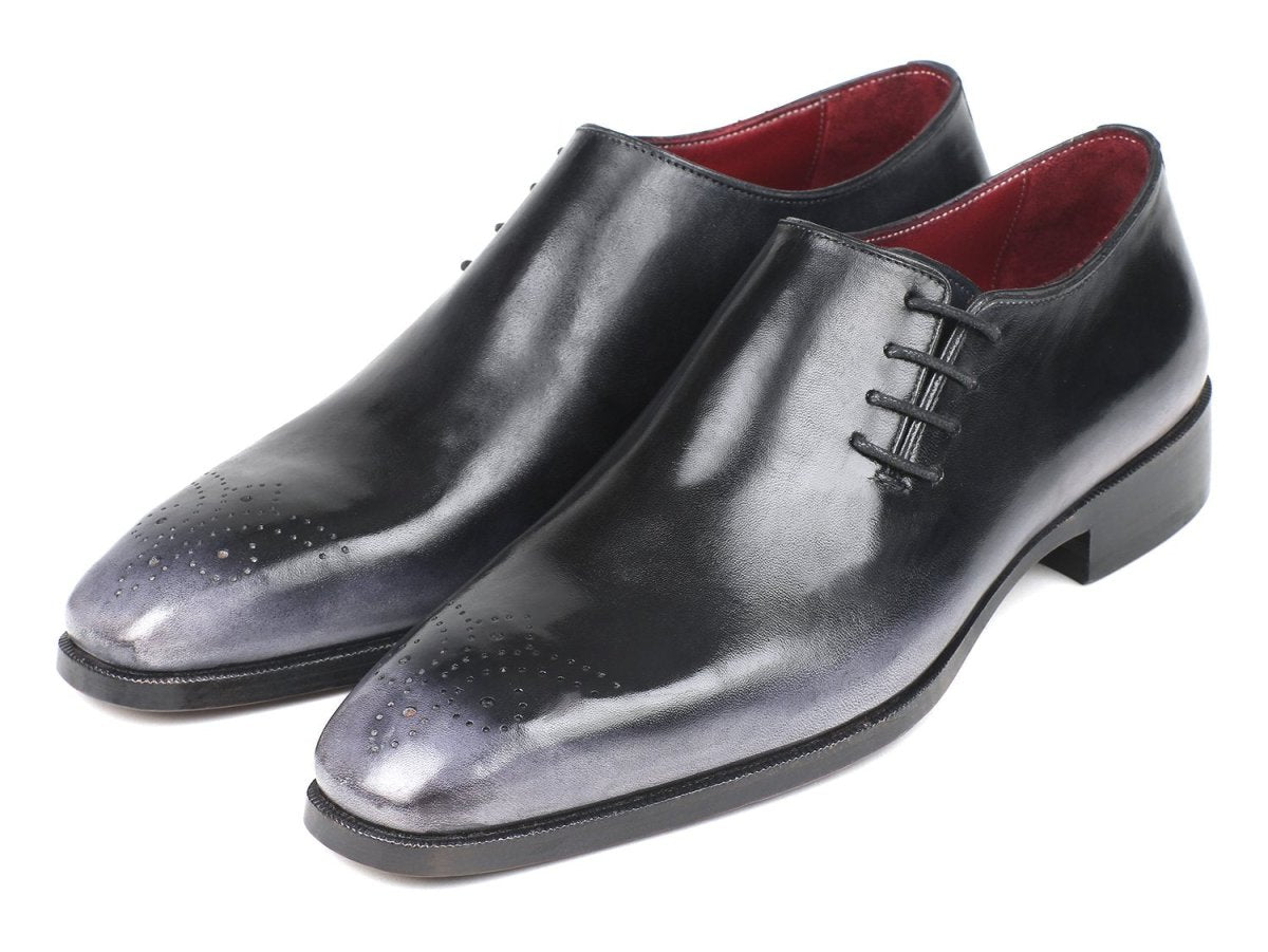 Paul Parkman Side Lace Oxfords Gray Burnished (Id857f25) by Paul Parkman – Don't Panic Shoes