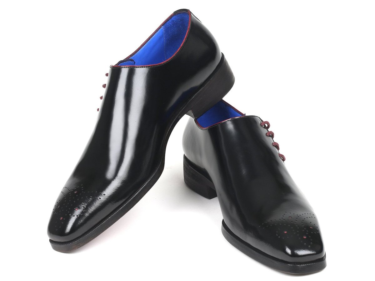 Paul Parkman Side Lace Polished Leather Oxfords In Black Shoes by Paul Parkman – Don't Panic Shoes