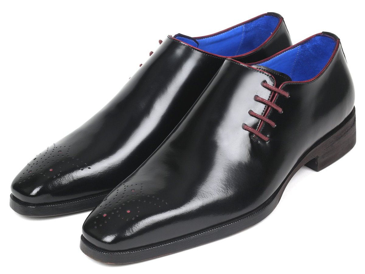 Paul Parkman Side Lace Polished Leather Oxfords In Black Shoes by Paul Parkman – Don't Panic Shoes