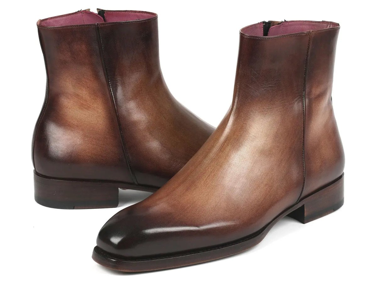 Paul Parkman Side Zipper Boots Goodyear Welted In Brown Burnished Shoes by Paul Parkman – Don't Panic Shoes