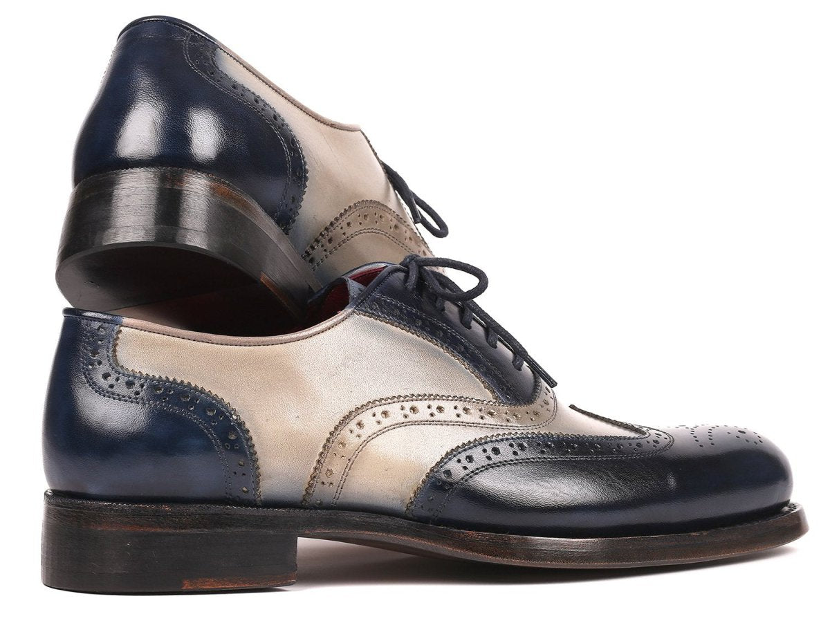 Paul Parkman WIngtip Oxfords Goodyear Welted in Navy And Gray Shoes by Paul Parkman – Don't Panic Shoes