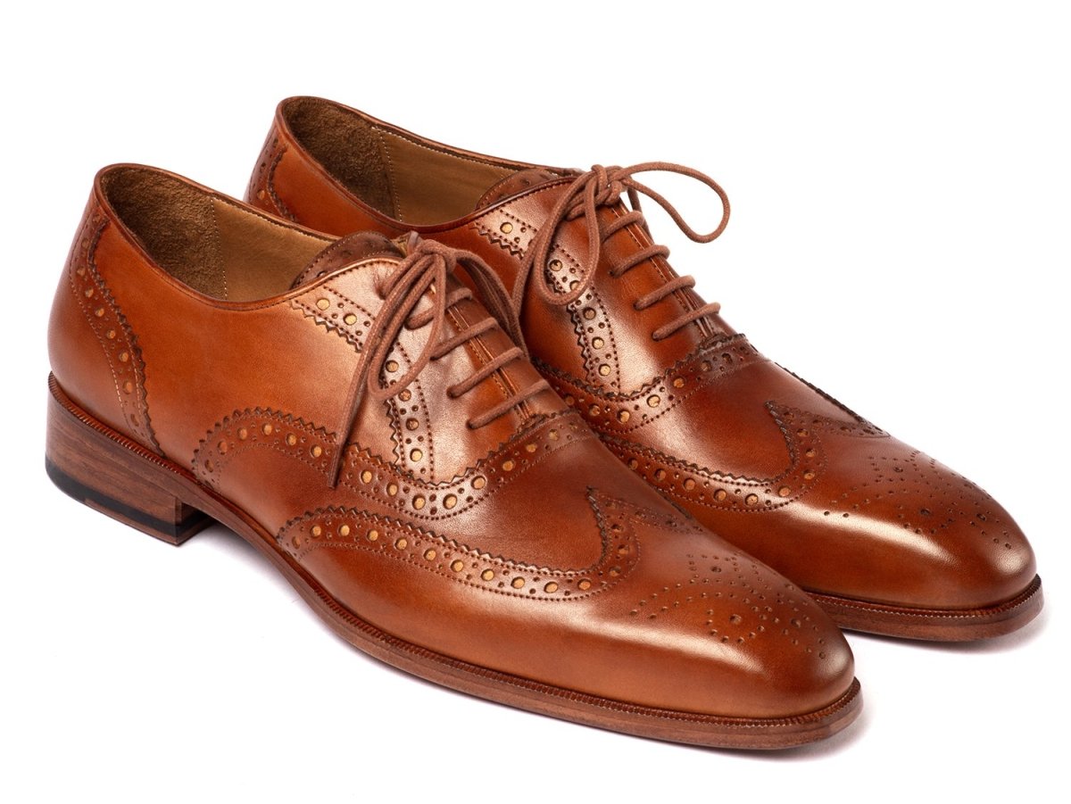 Paul Parkman Wingtip Oxfords Mid Brown (Id5447 - Brw) by Paul Parkman – Don't Panic Shoes