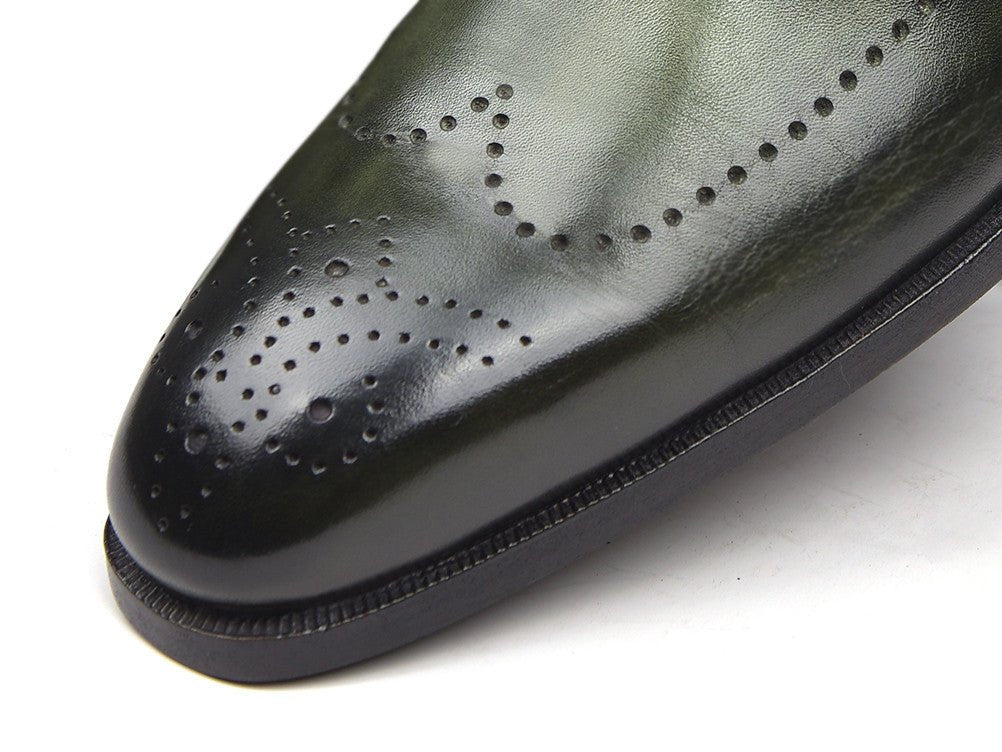 Paul Parkman Wingtip Single Monkstraps Green (Id98f54 - Grn) by Paul Parkman – Don't Panic Shoes
