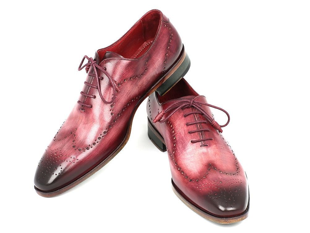 Paul Parkman Wintip Oxfords Burgundy Handpainted Calfskin (Id741 - Bur) by Paul Parkman – Don't Panic Shoes