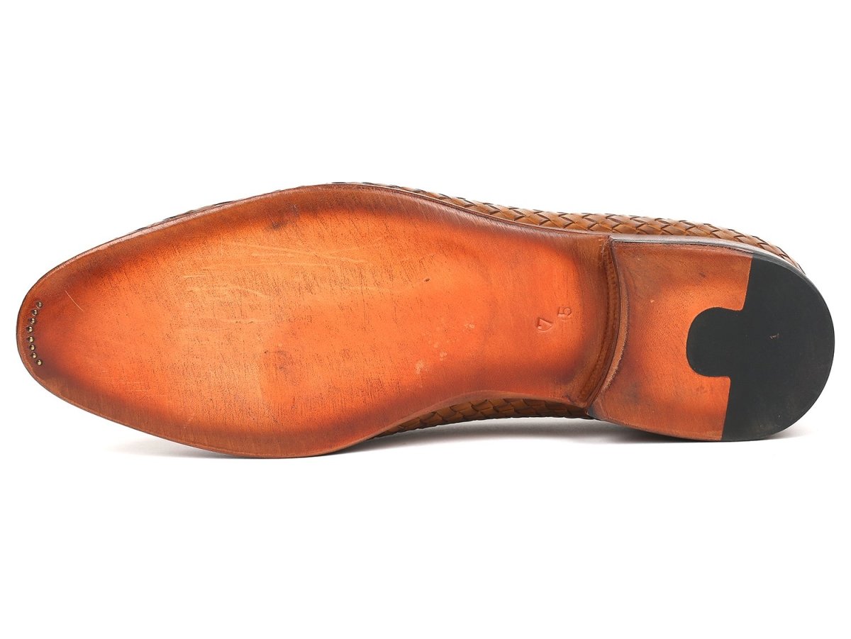 Paul Parkman Woven Leather Tassel Loafers In Camel Shoes by Paul Parkman – Don't Panic Shoes