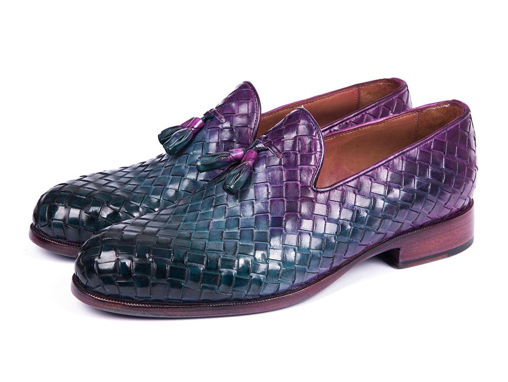 Paul Parkman Woven Leather Tassel Loafers Multicolor (IdWvn88 - Mix) by Paul Parkman – Don't Panic Shoes