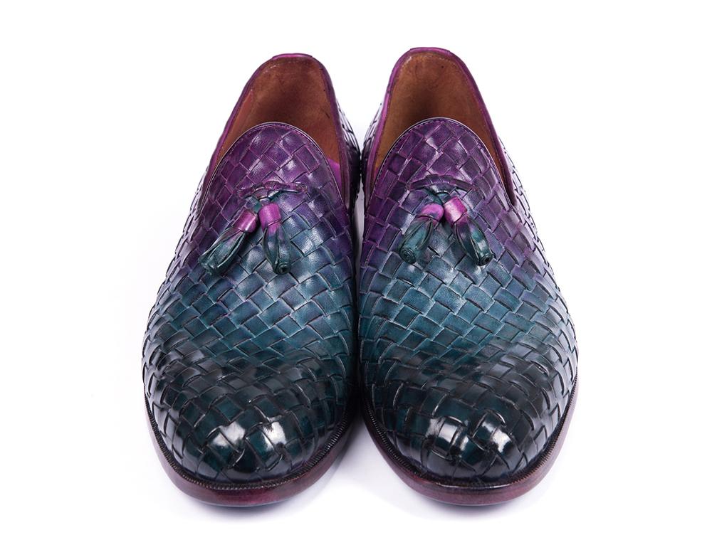 Paul Parkman Woven Leather Tassel Loafers Multicolor (IdWvn88 - Mix) by Paul Parkman – Don't Panic Shoes
