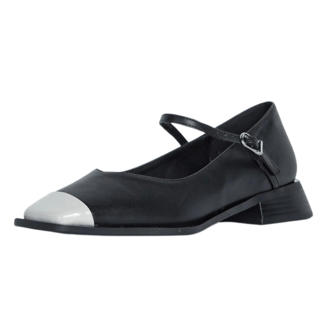 Penelope Mary Jane Flats Black Shoes by Vaila Shoes – Don't Panic Shoes