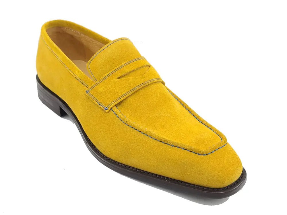Penny Loafer Contrast Stitching Suede Comfort Ks509 - 36s Shoes by Carrucci Shoes – Don't Panic Shoes
