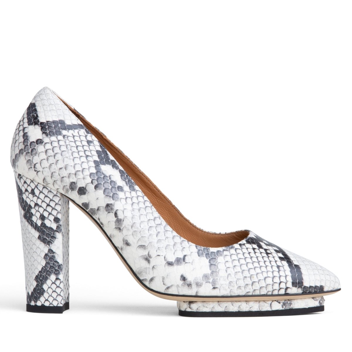 Pippa Platform Pump Natural Snake Print Leather 4 Inch Heel Heels by Beautiisoles – Don't Panic Shoes