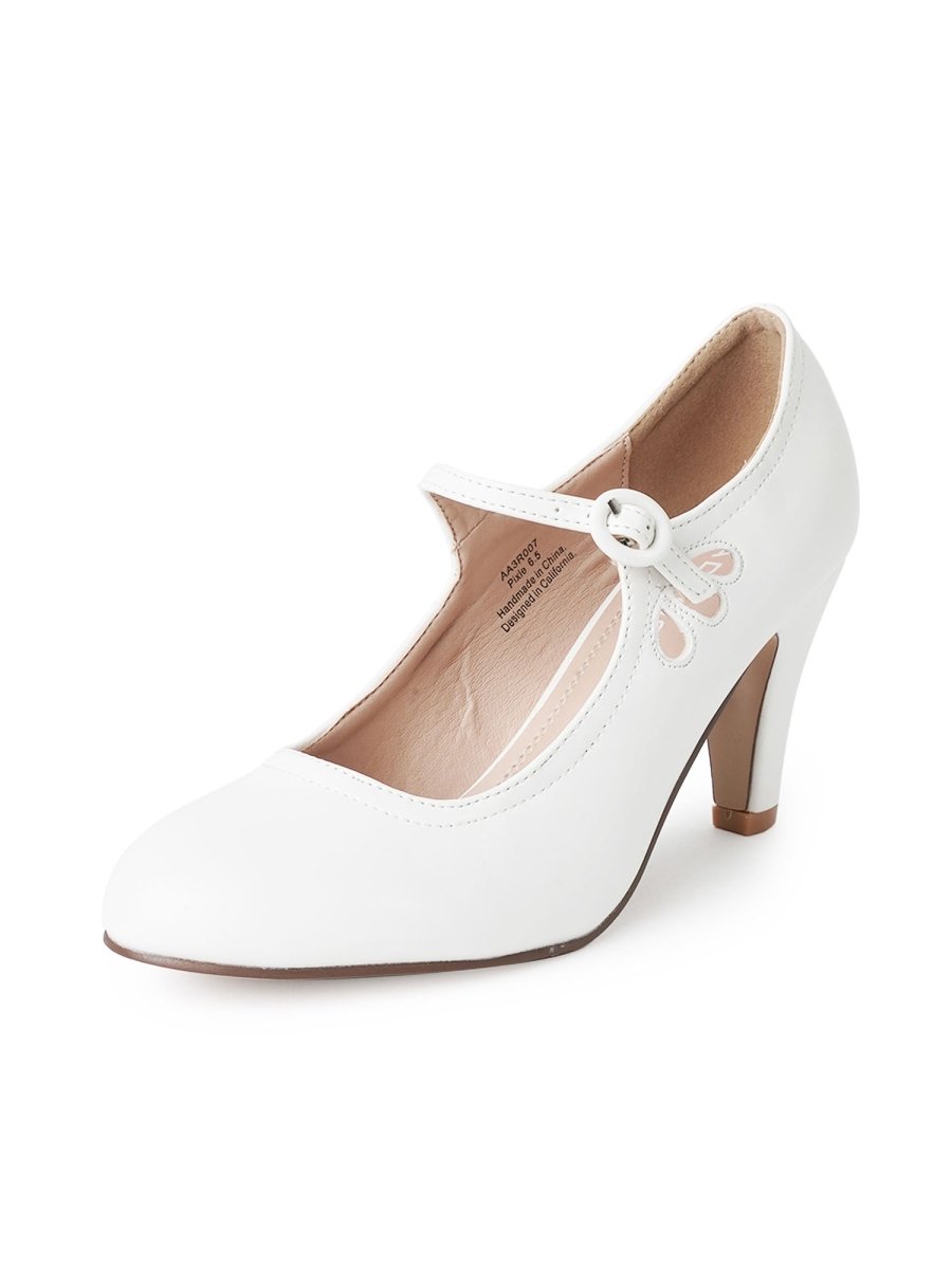 Pixie | White Heels by J.Adams – Don't Panic Shoes