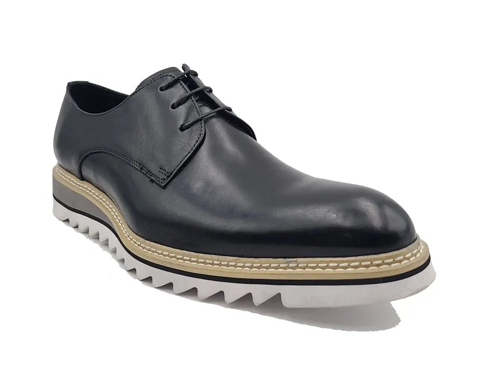 Plain Toe Blucher Oxford Calfskin Leather Ks552 - 04 Shoes by Carrucci Shoes – Don't Panic Shoes