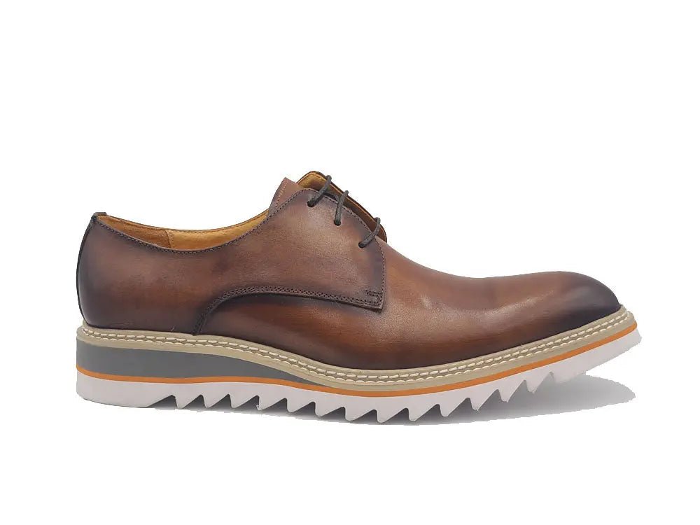 Plain Toe Blucher Oxford Calfskin Leather Ks552 - 04 Shoes by Carrucci Shoes – Don't Panic Shoes