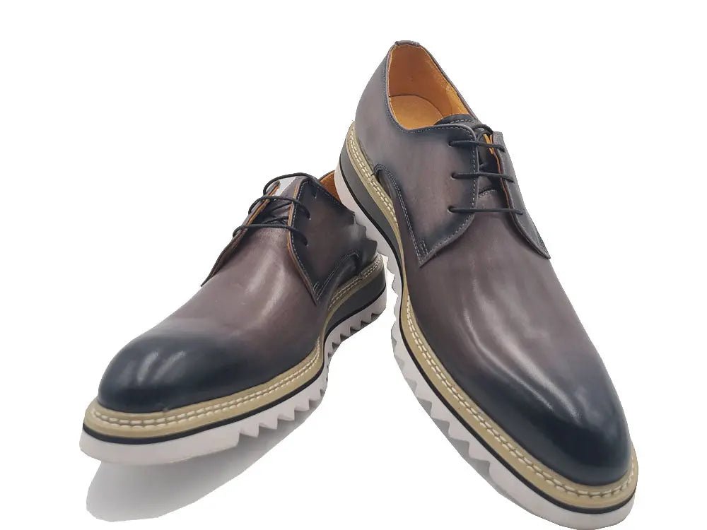 Plain Toe Blucher Oxford Calfskin Leather Ks552 - 04 Shoes by Carrucci Shoes – Don't Panic Shoes