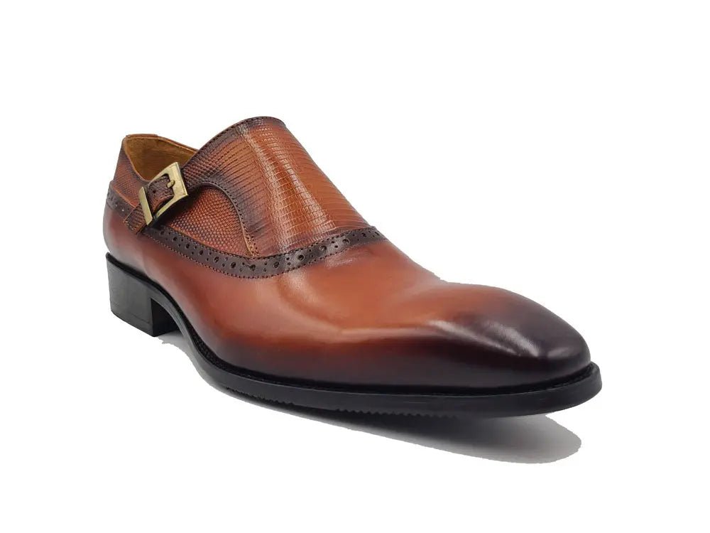 Plain Toe Single Monk Loafer Calf Leather Ks503 - 05 Shoes by Carrucci Shoes – Don't Panic Shoes