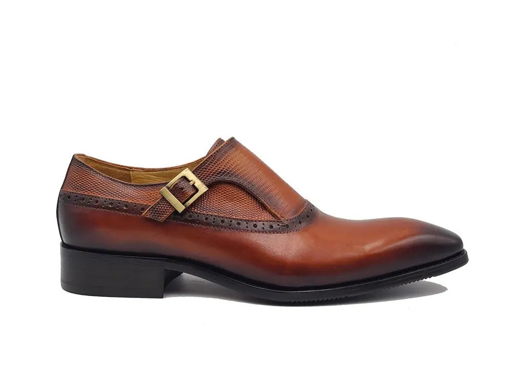 Plain Toe Single Monk Loafer Calf Leather Ks503 - 05 Shoes by Carrucci Shoes – Don't Panic Shoes