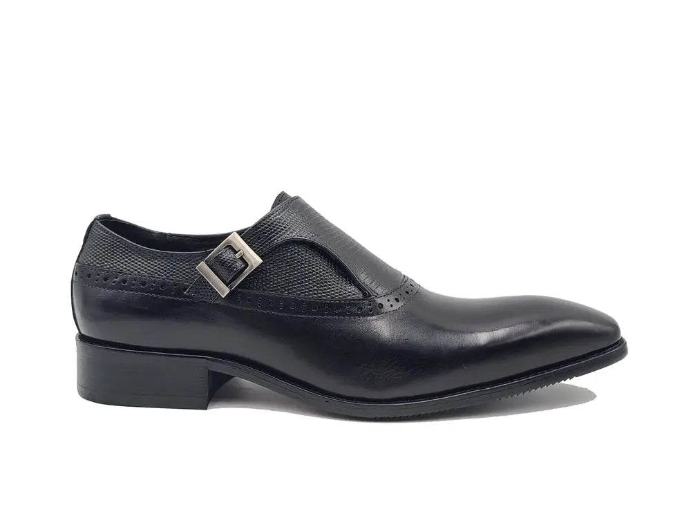 Plain Toe Single Monk Loafer Calf Leather Ks503 - 05 Shoes by Carrucci Shoes – Don't Panic Shoes