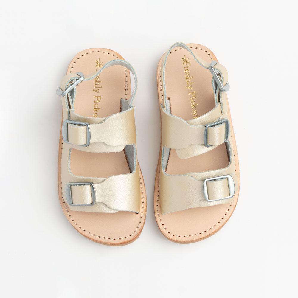 Platinum Delray Sandal Delray Sandal by Freshly Picked – Don't Panic Shoes