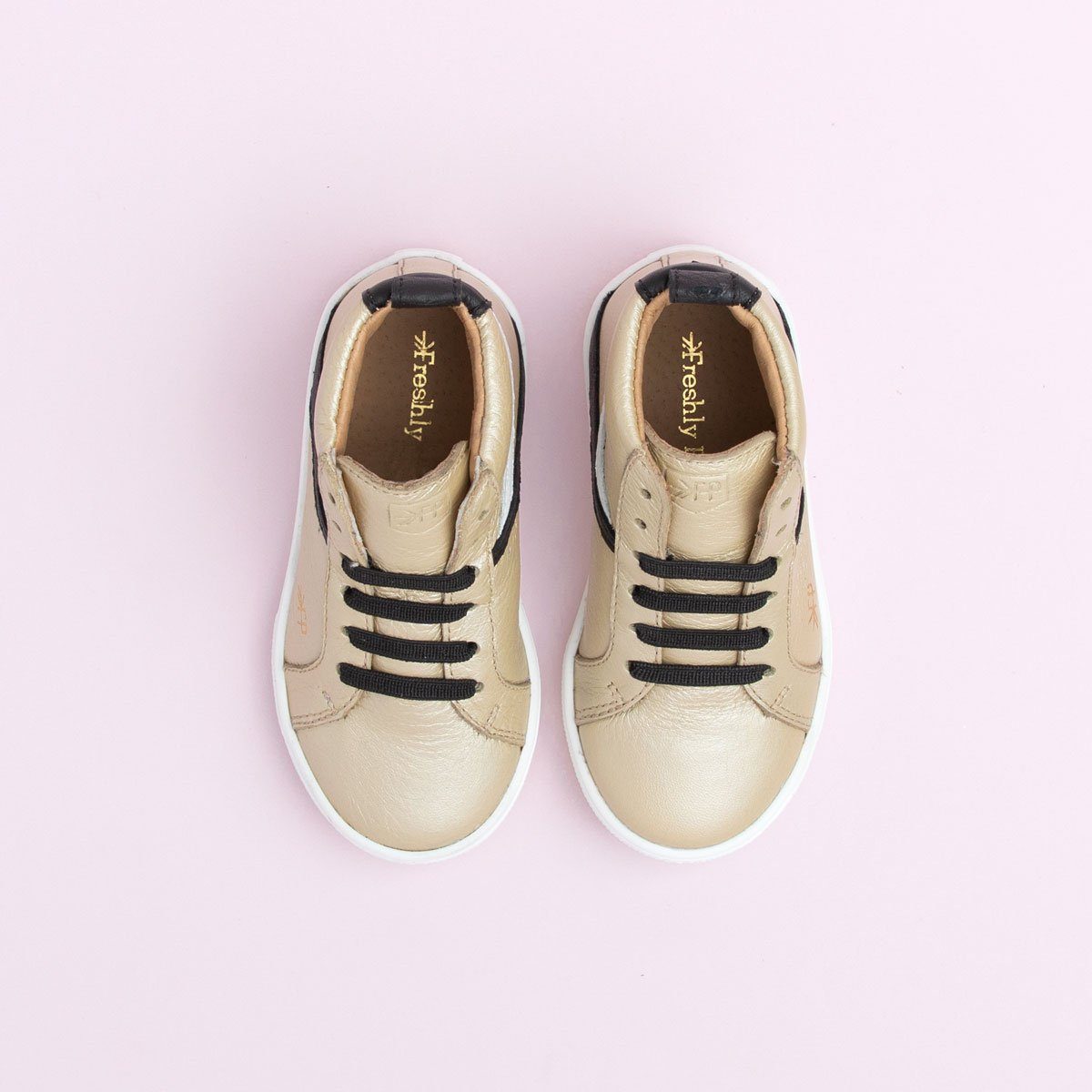 Platinum High Top Sneaker Kids - High Top Sneaker by Freshly Picked – Don't Panic Shoes