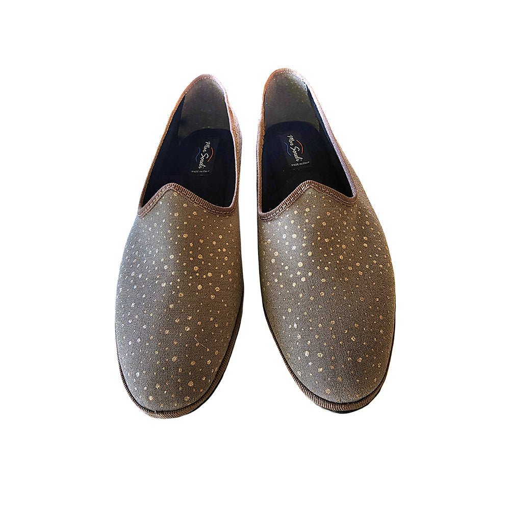 Pois Lurex Ballet Flats Limited Edition Womens Silk Tortora Slip On by Mar Soreli – Don't Panic Shoes