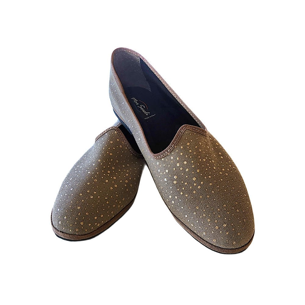 Pois Lurex Ballet Flats Limited Edition Womens Silk Tortora Slip On by Mar Soreli – Don't Panic Shoes