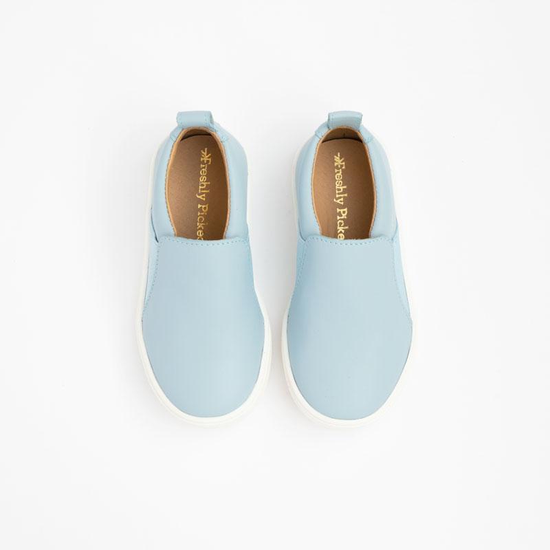 Powder Blue Slip On Sneaker Kids - Slip - On Sneaker by Freshly Picked – Don't Panic Shoes