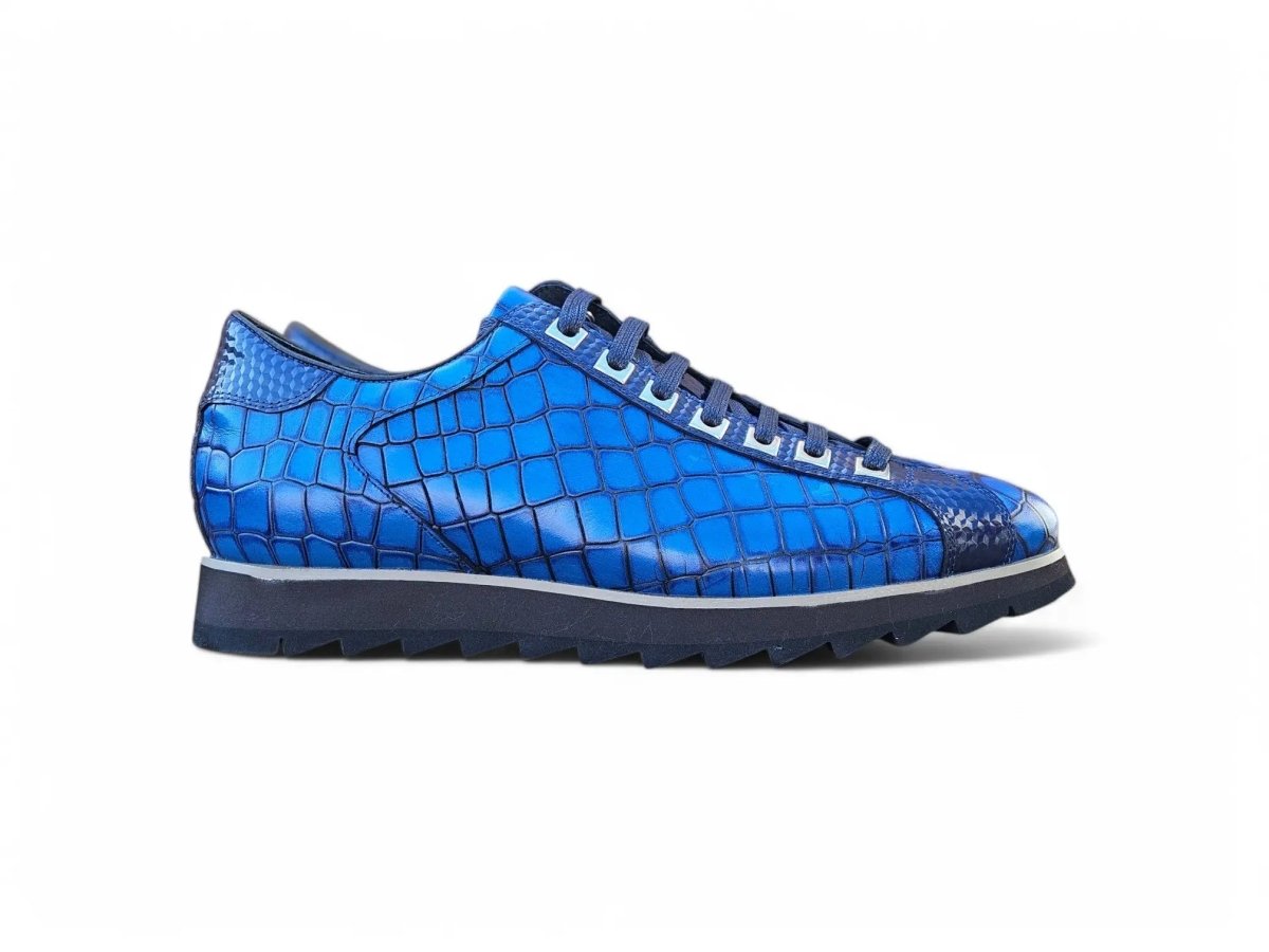 Premium Crocodile Embossed Sneaker Leather Ks626 - 02 Sneakers by Carrucci Shoes – Don't Panic Shoes