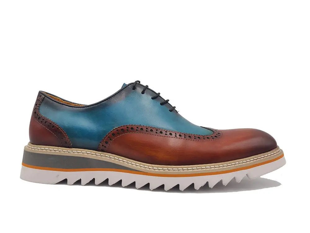 Premium Patina Finish Two Tone Oxford Wingtip Ks552 - 16t Shoes by Carrucci Shoes – Don't Panic Shoes