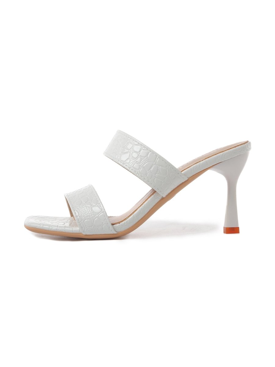 Raegan | White Heels by J.Adams – Don't Panic Shoes