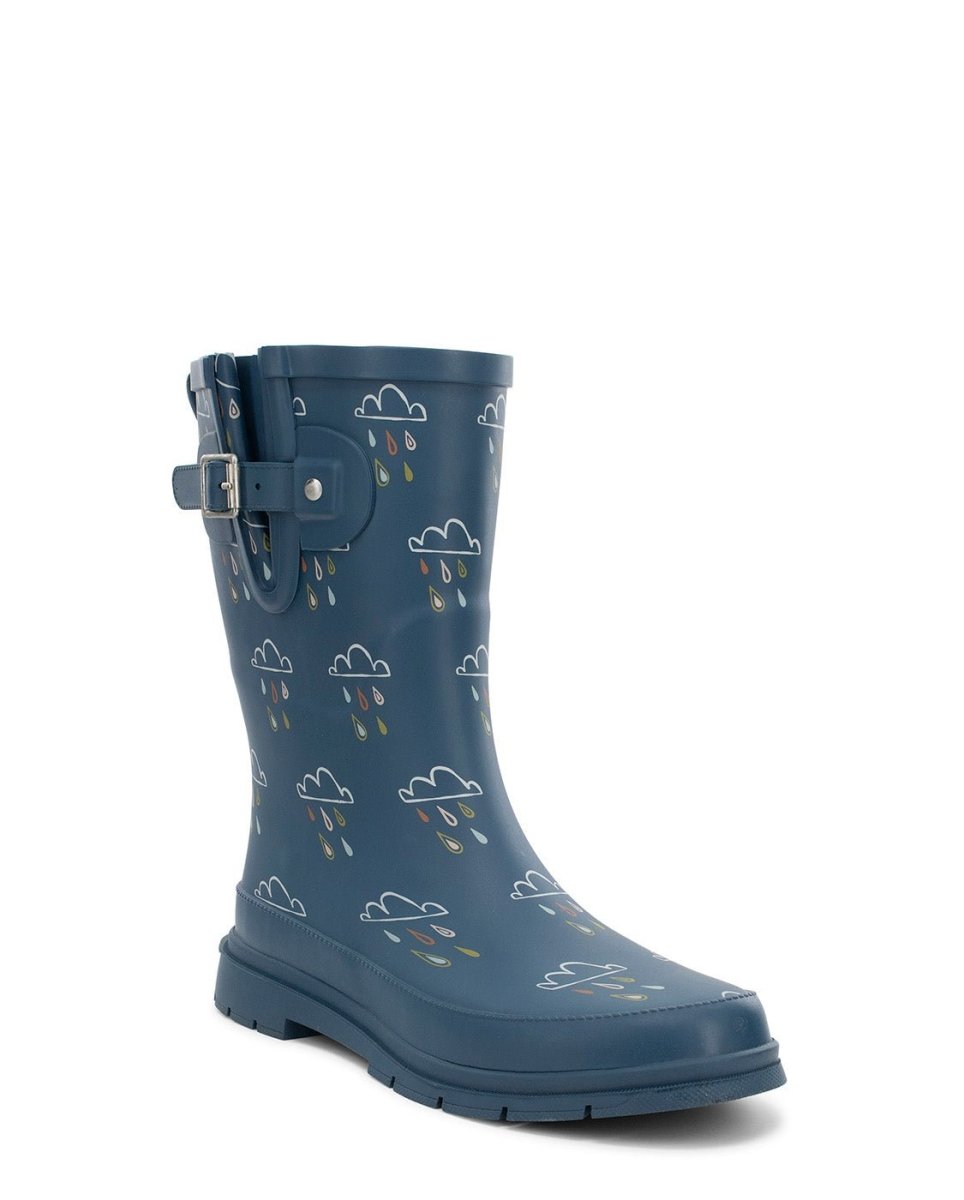 Rain Cloud Mid Women’S Waterproof Rubber Navy Rain Boot Rain Boots by Western Chief Women's – Don't Panic Shoes
