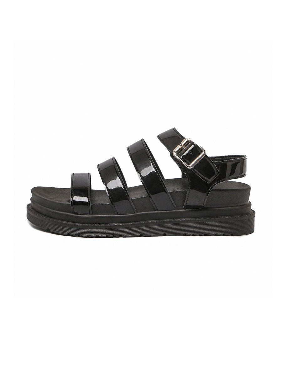 Raven | Black Sandals by J.Adams – Don't Panic Shoes