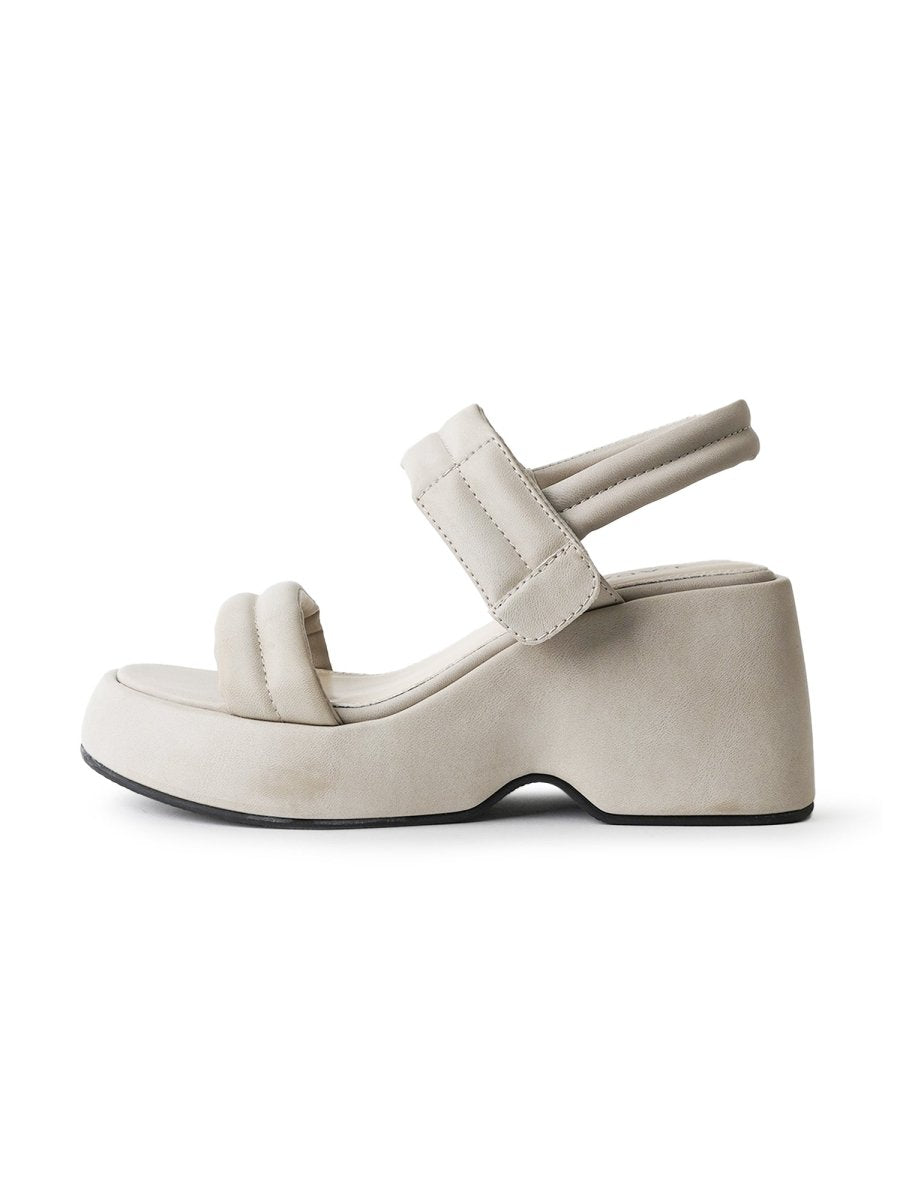 Rayanne | Beige Sandals by J.Adams – Don't Panic Shoes