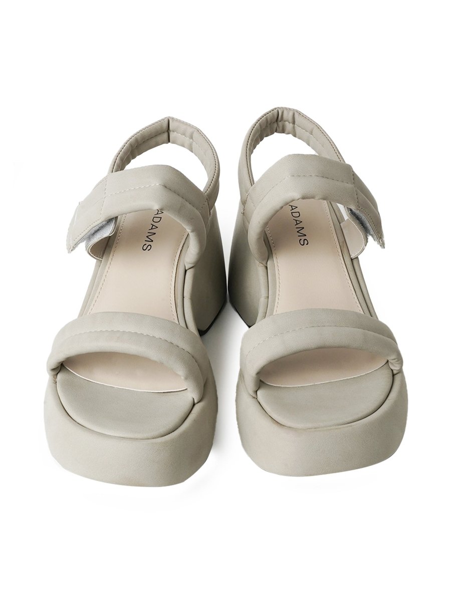 Rayanne | Beige Sandals by J.Adams – Don't Panic Shoes