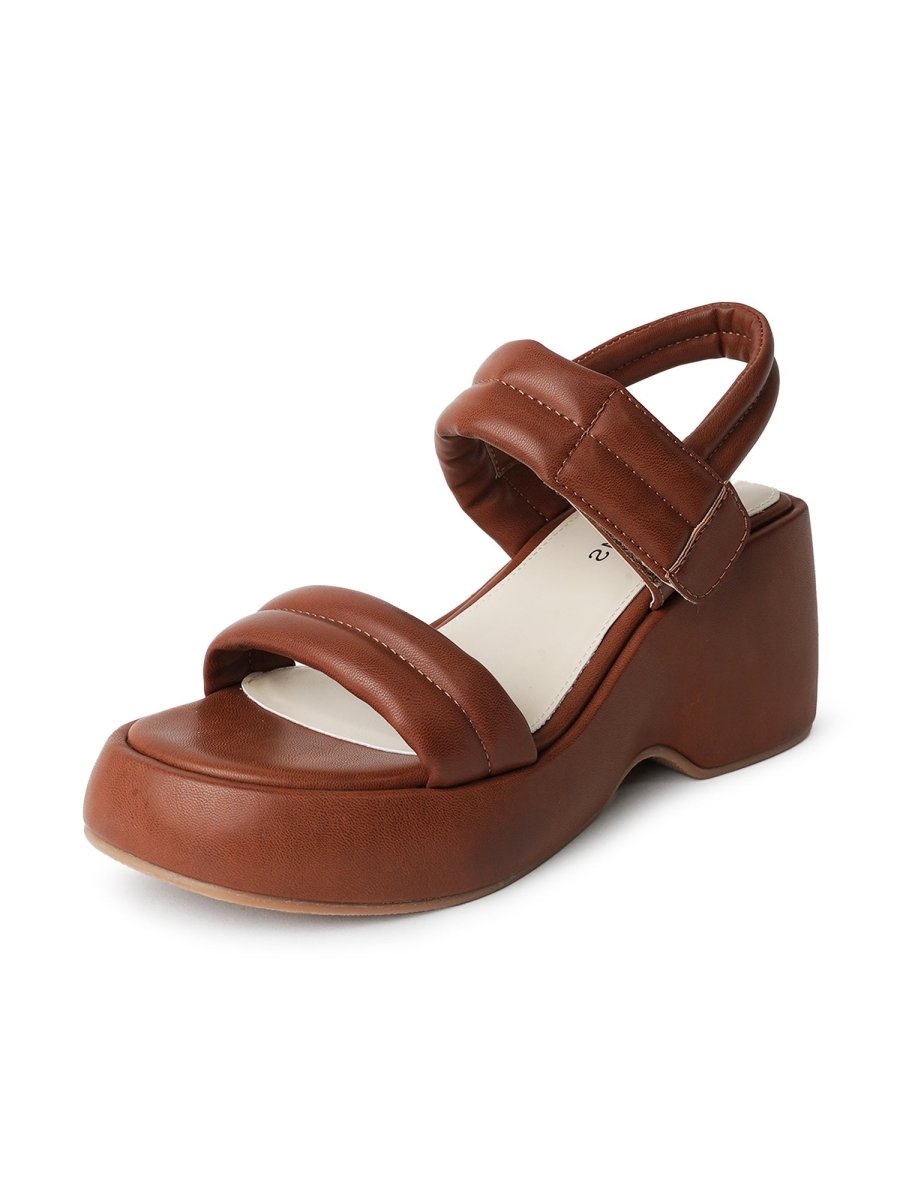 Rayanne | Chestnut Sandals by J.Adams – Don't Panic Shoes