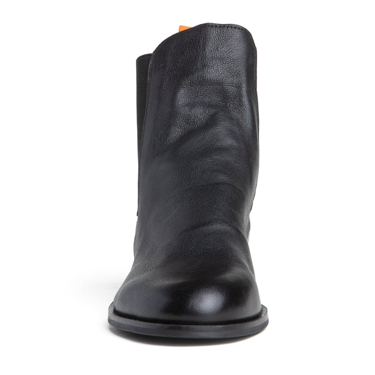 Reba Leather Ankle Bootie Black Slip On Made In Italy Boots by Beautiisoles – Don't Panic Shoes