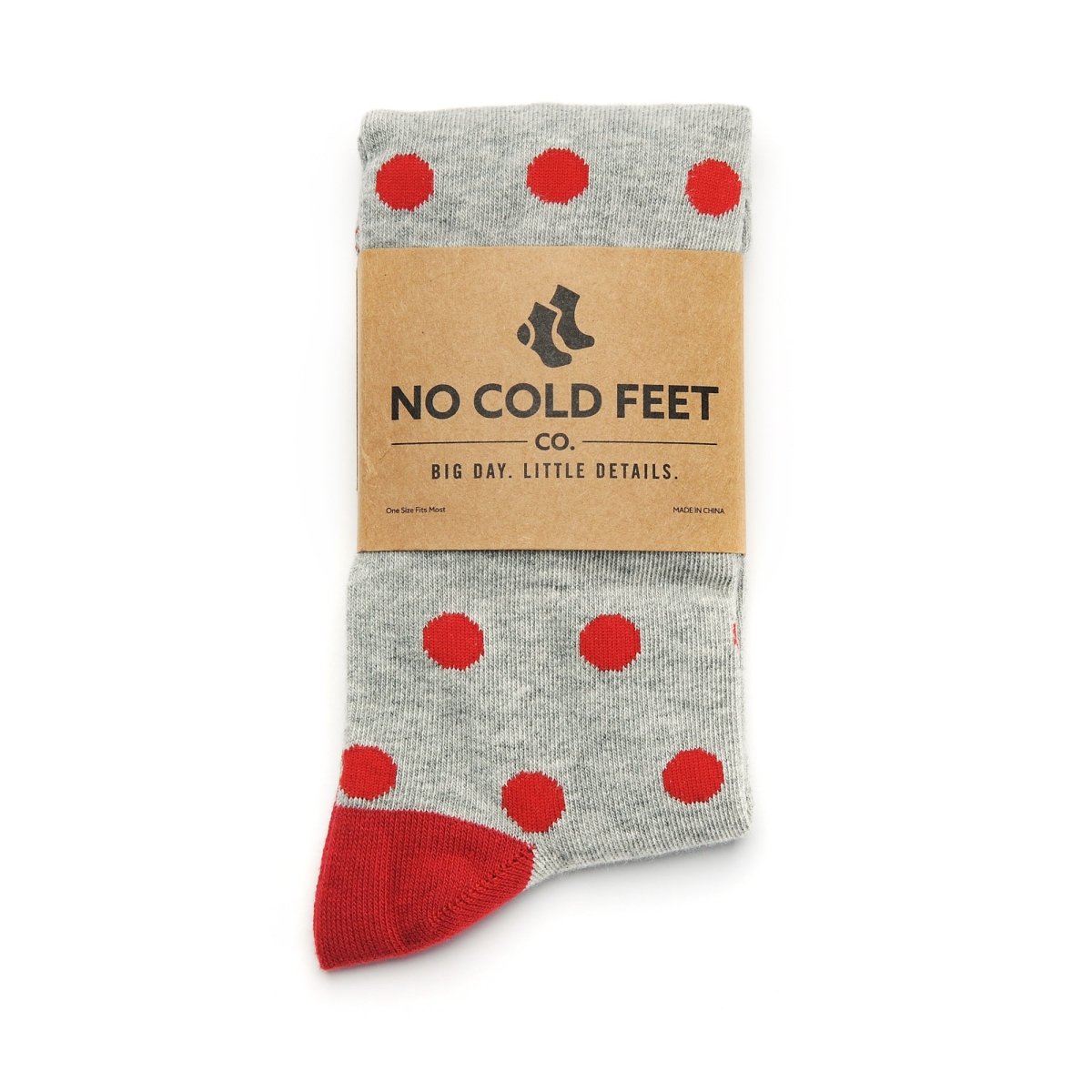 Red Polka Dot Socks Cute Novelty Crew Style Women Soft Comfortable Everyday Casual Wear Socks by No Cold Feet – Don't Panic Shoes