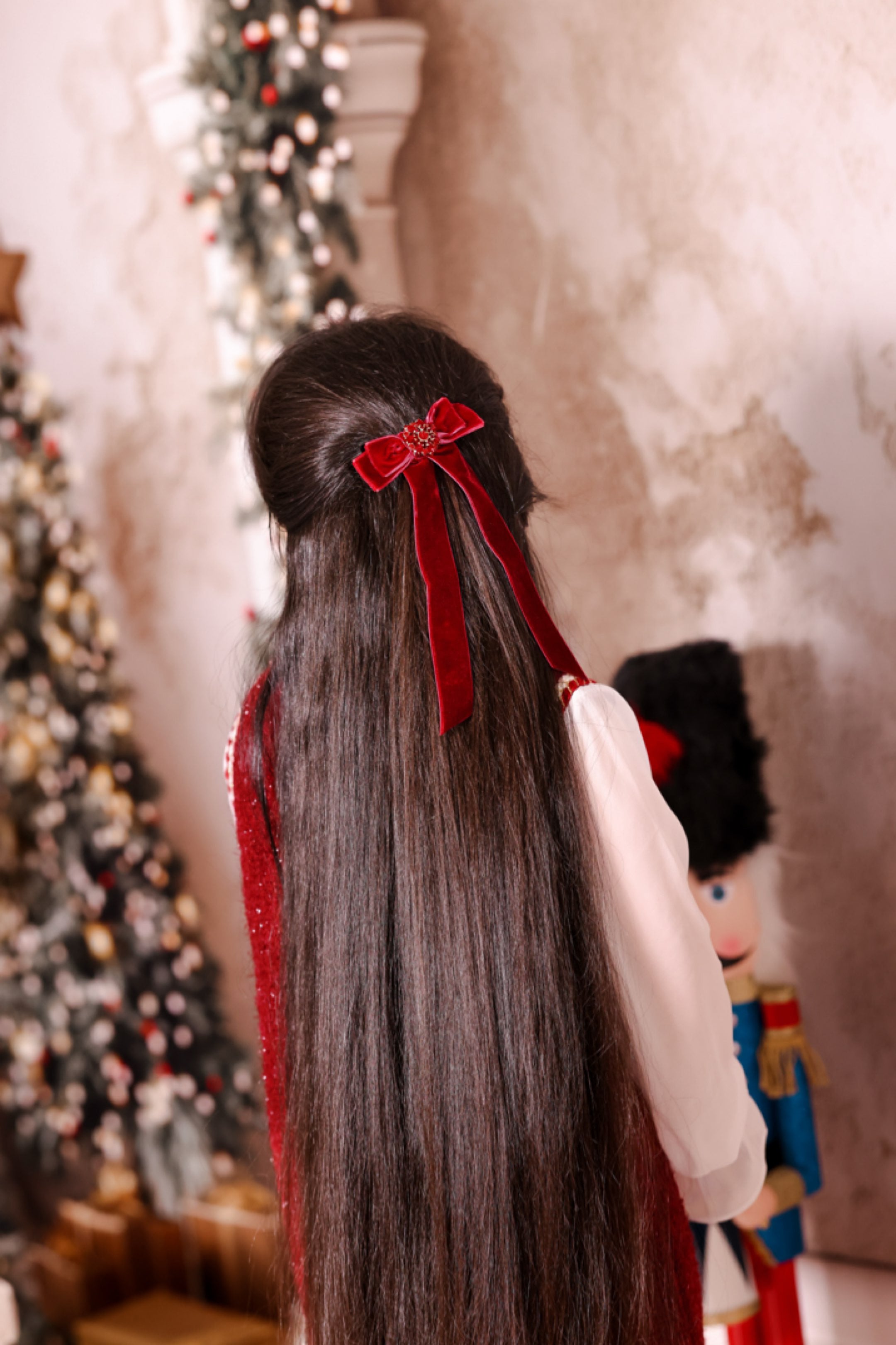 Alessia Velvet Hair Clip Premium Elegance Velvet Burgundy