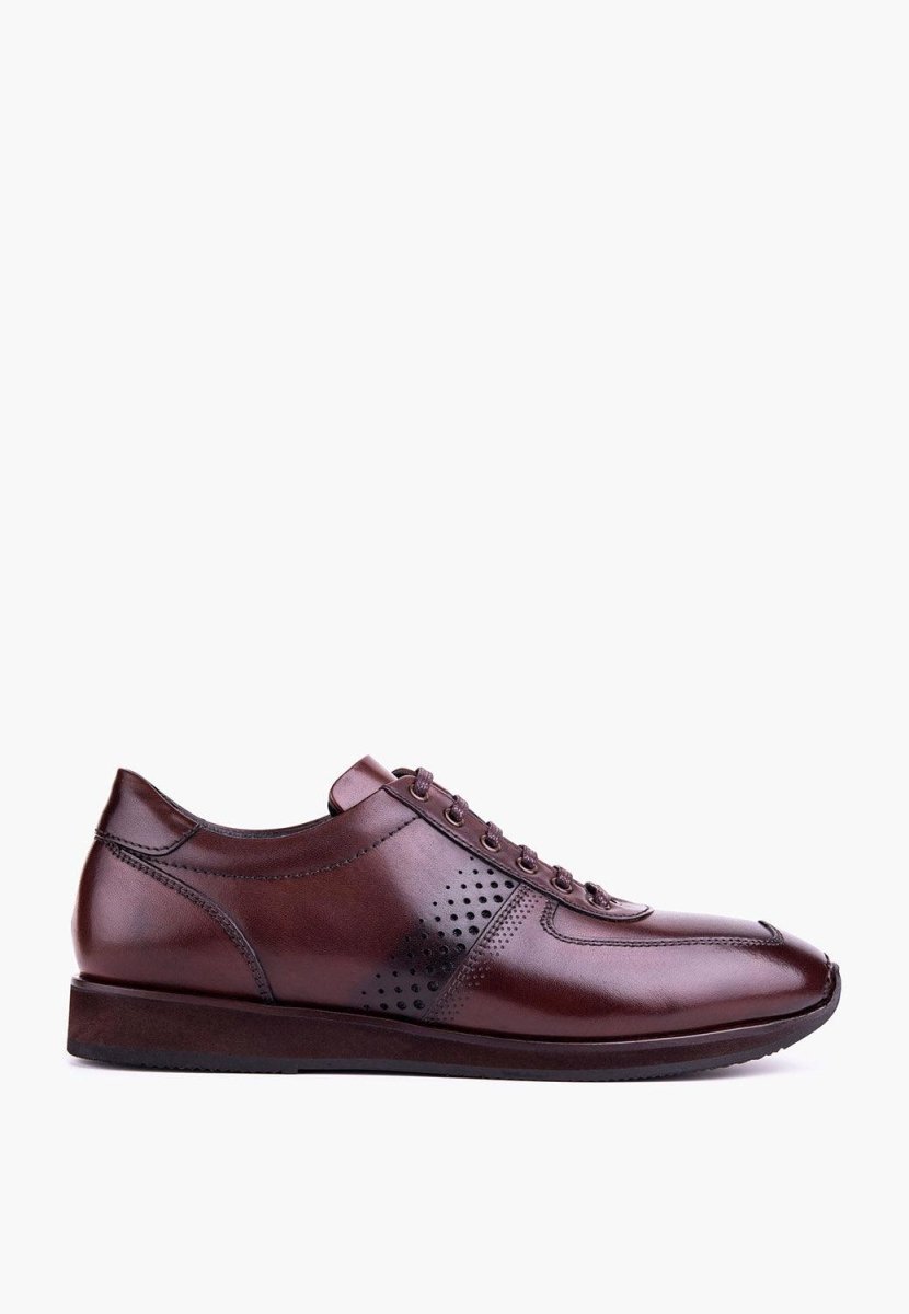 Richmond Sneaker Brown Calfskin Leather Hand Stitched Men Shoes by Sepol Shoes – Don't Panic Shoes