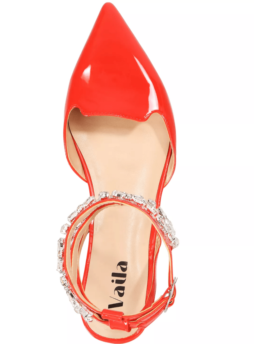 Rosalind Flats Red Shoes by Vaila Shoes – Don't Panic Shoes
