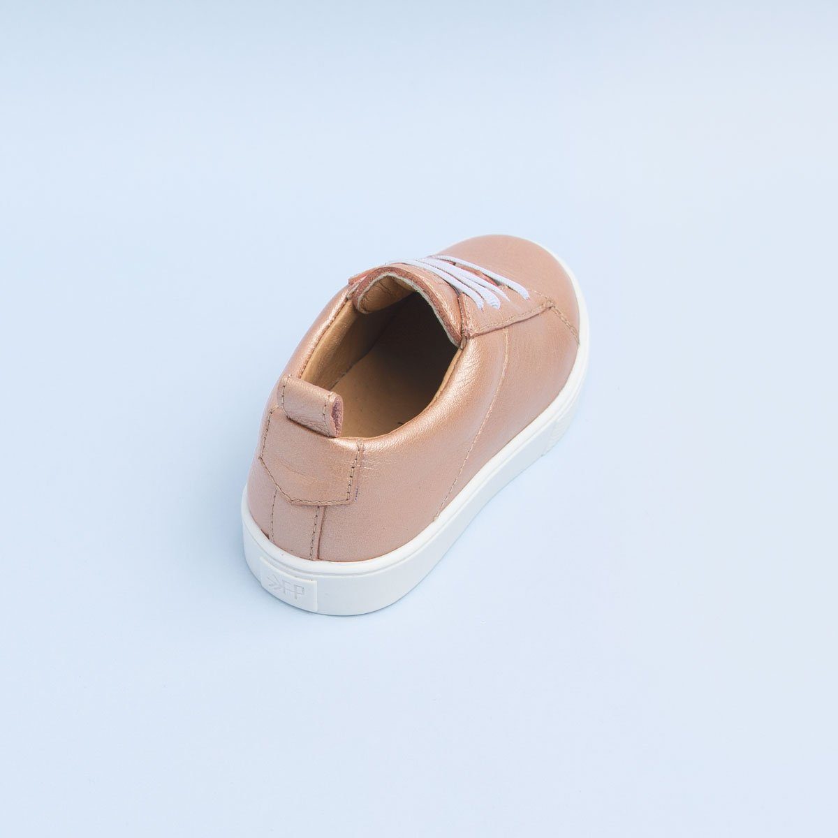 Rose Gold Classic Lace Up Sneaker Kids - Classic Sneaker by Freshly Picked – Don't Panic Shoes